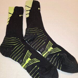 Nike "Speed Kills" Men's Dri-Fit Performance Black & Yellow Socks - XL